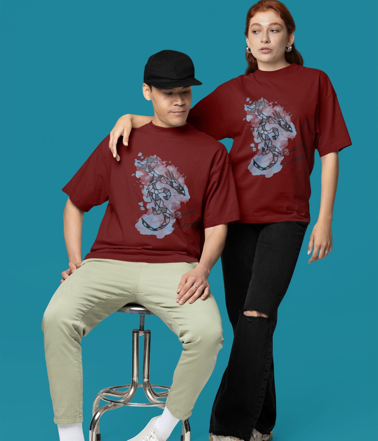 Ember Dragon - Oversized Classic T-Shirt - Dark