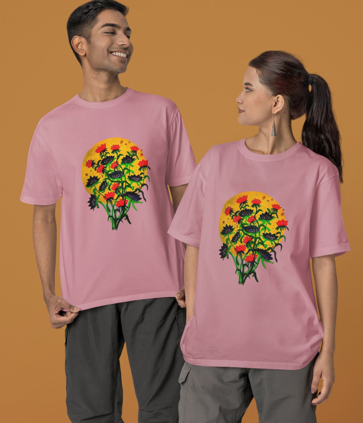 Floral Dusk - Terry Oversized T-Shirt