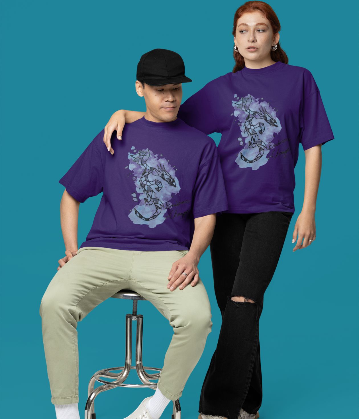 Ember Dragon - Oversized Classic T-Shirt - Dark