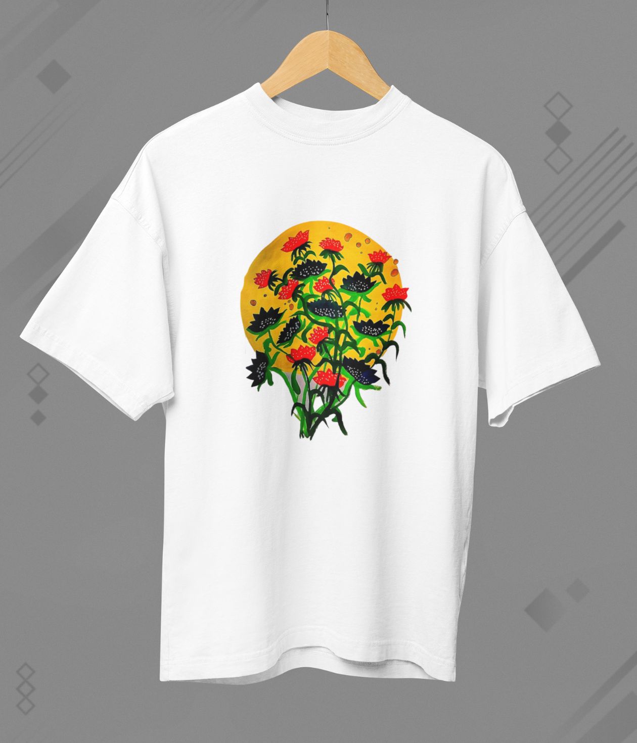 Floral Dusk - Terry Oversized T-Shirt