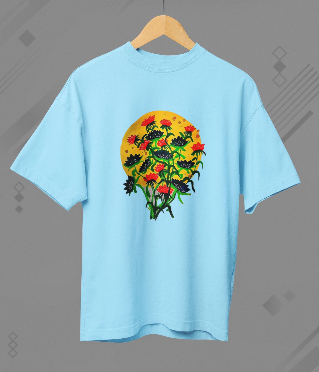 Floral Dusk - Terry Oversized T-Shirt