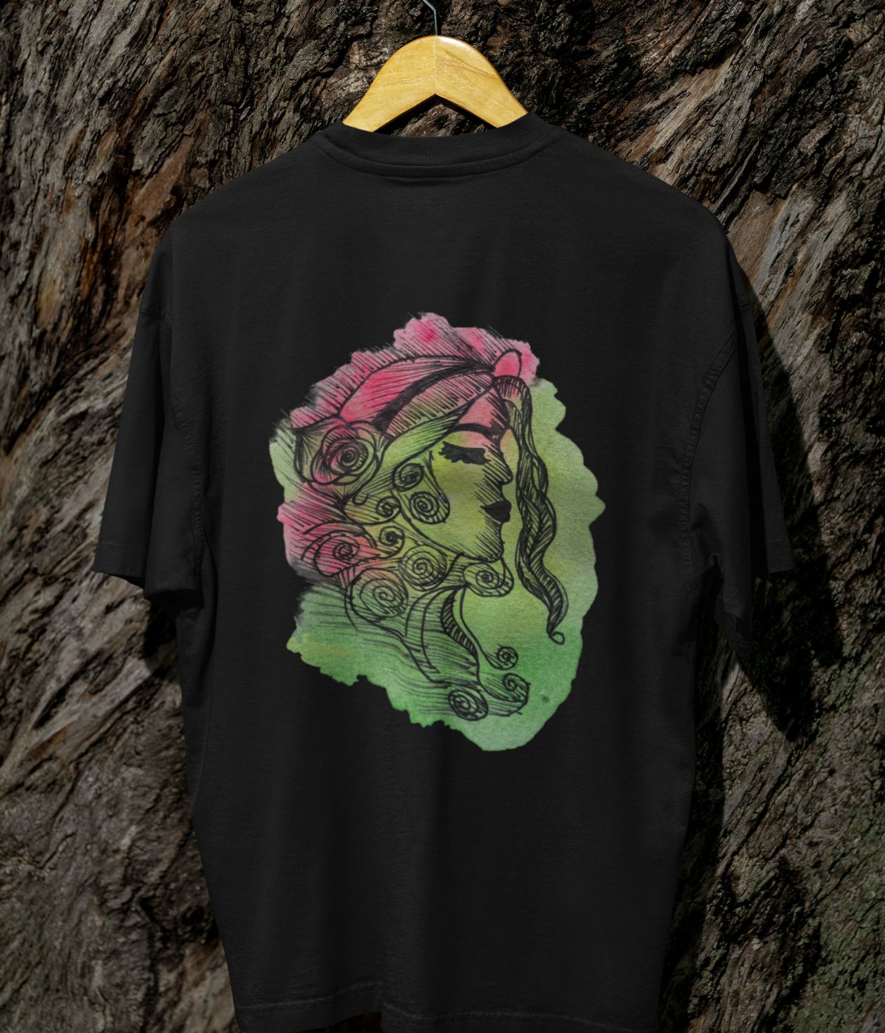 Roselume - Terry Oversized T-Shirt - Dark
