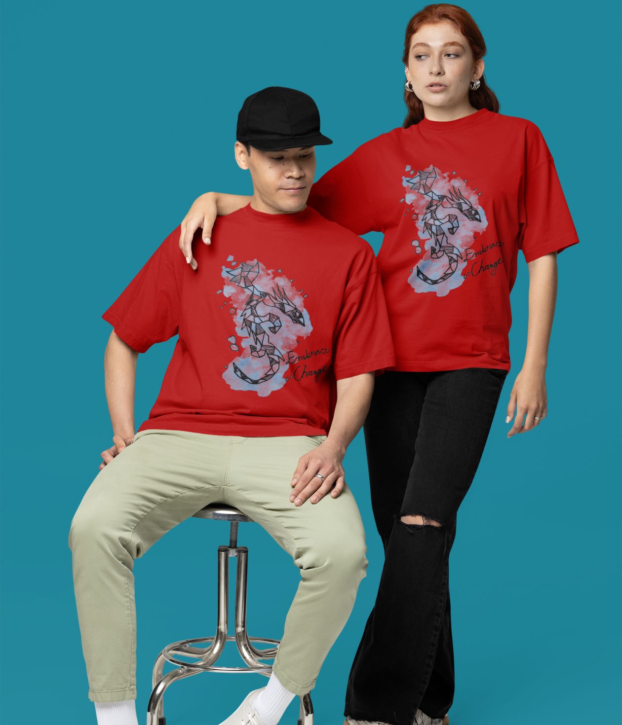 Ember Dragon - Oversized Classic T-Shirt - Dark