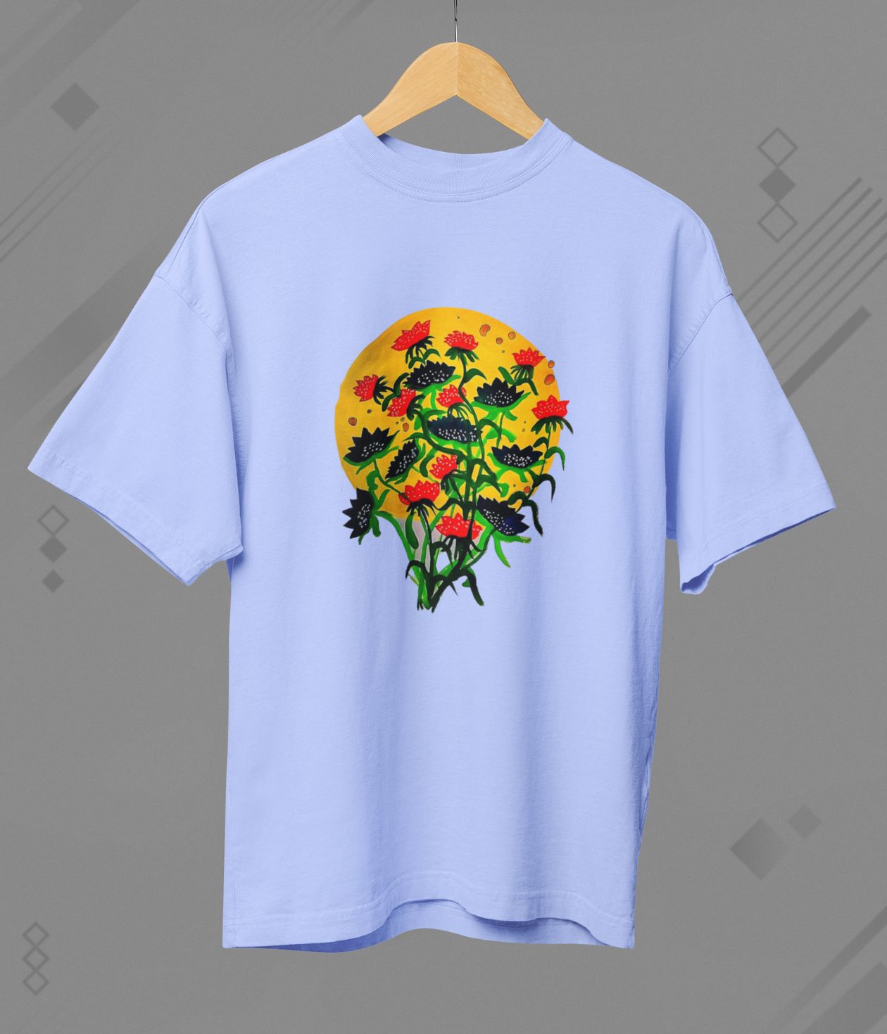 Floral Dusk - Terry Oversized T-Shirt