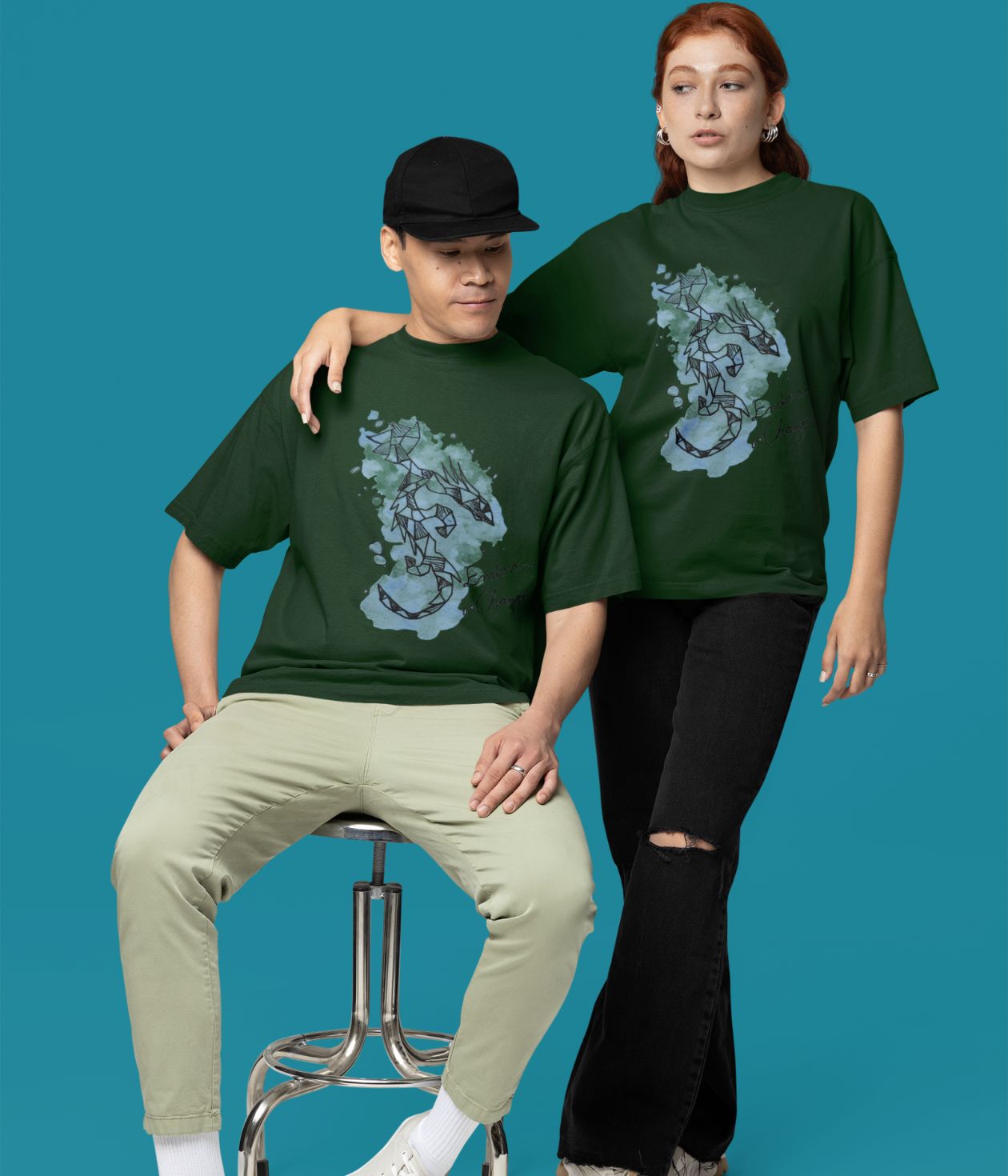 Ember Dragon - Oversized Classic T-Shirt - Dark