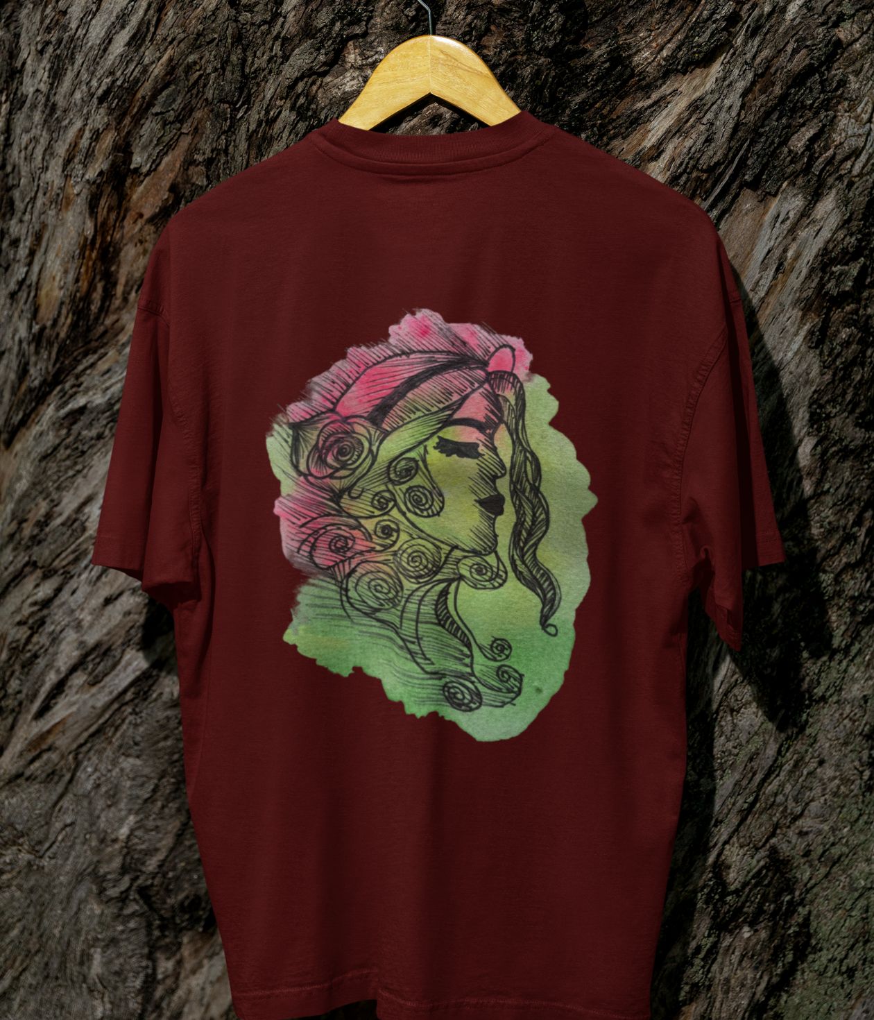 Roselume - Terry Oversized T-Shirt - Dark