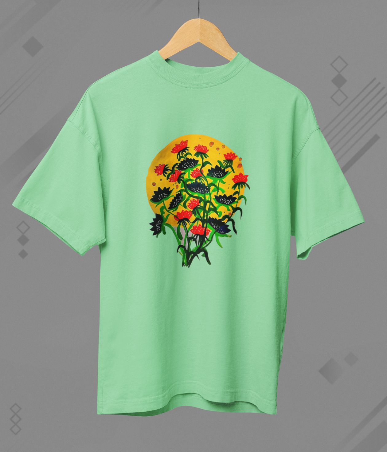 Floral Dusk - Terry Oversized T-Shirt