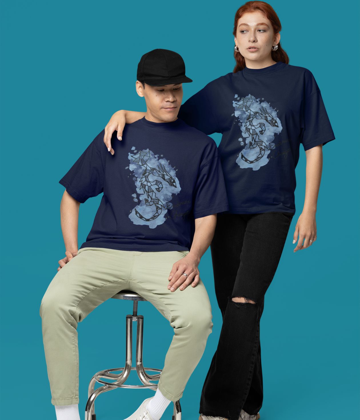 Ember Dragon - Oversized Classic T-Shirt - Dark