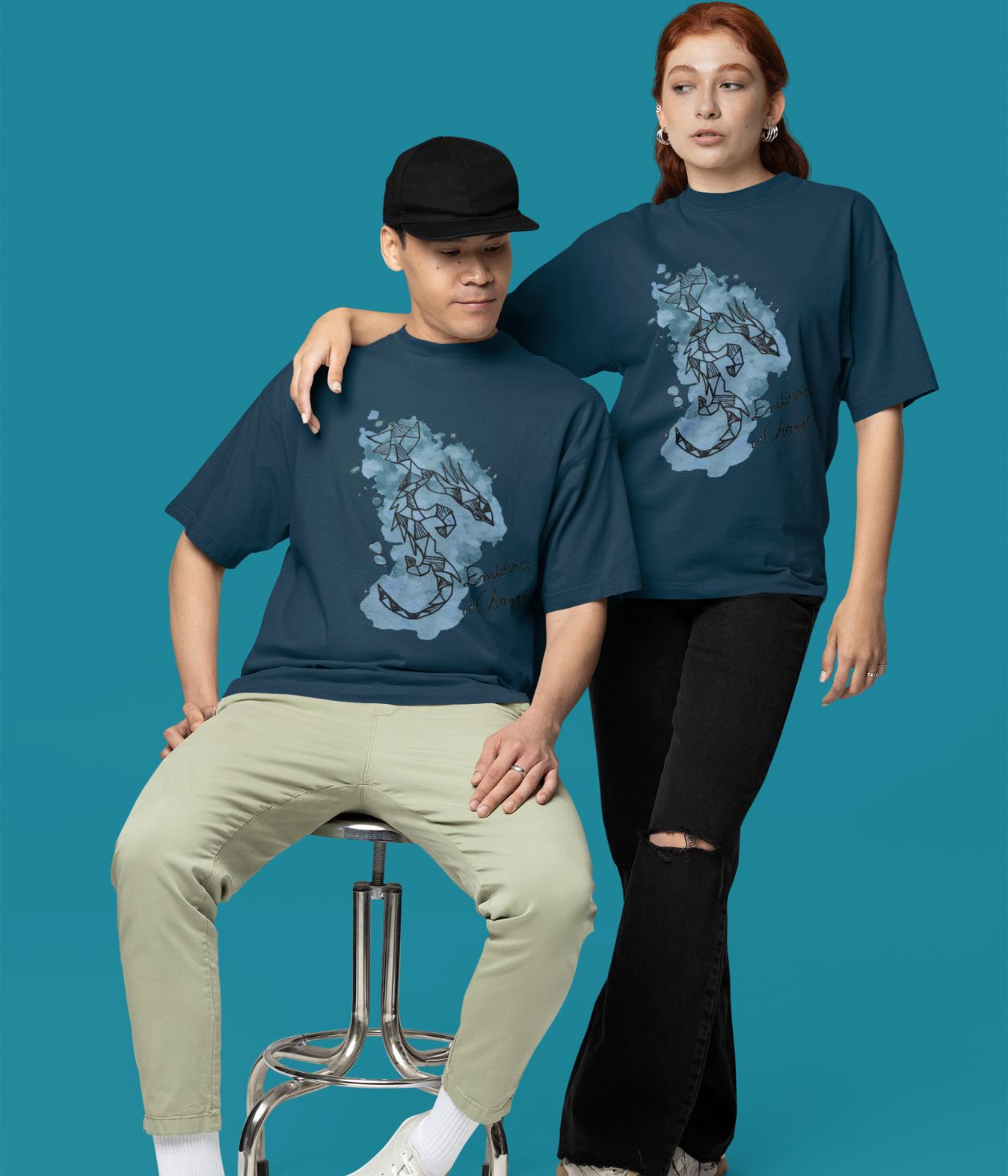 Ember Dragon - Oversized Classic T-Shirt - Dark