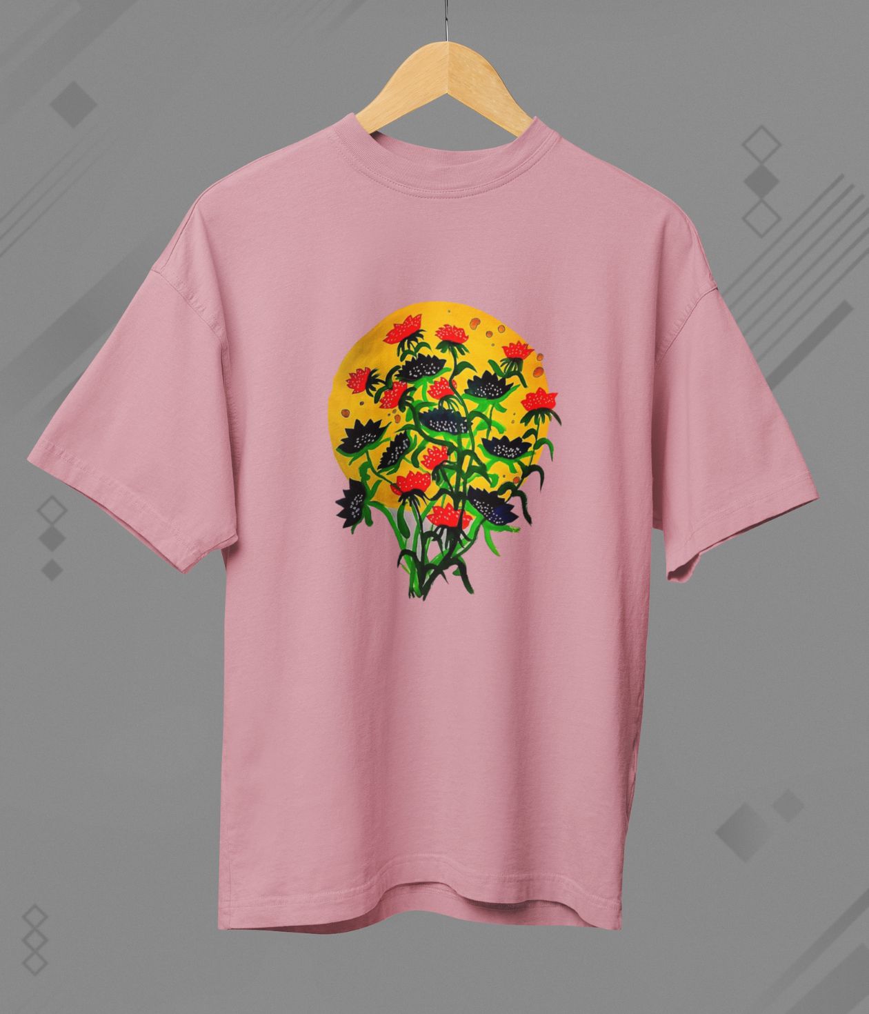 Floral Dusk - Terry Oversized T-Shirt