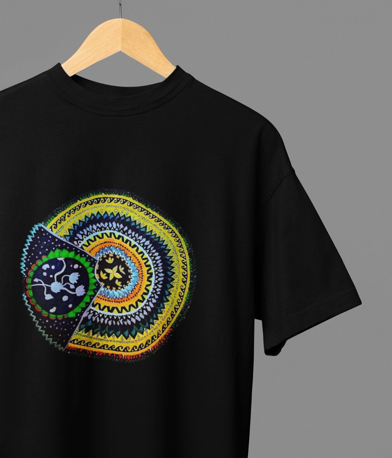Sacred Spin - Oversized Classic T-Shirt - Dark