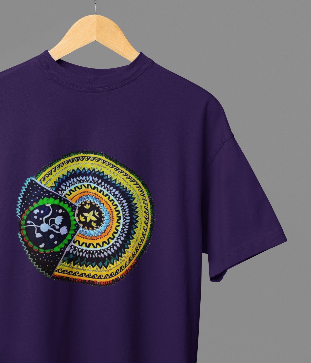 Sacred Spin - Oversized Classic T-Shirt - Dark