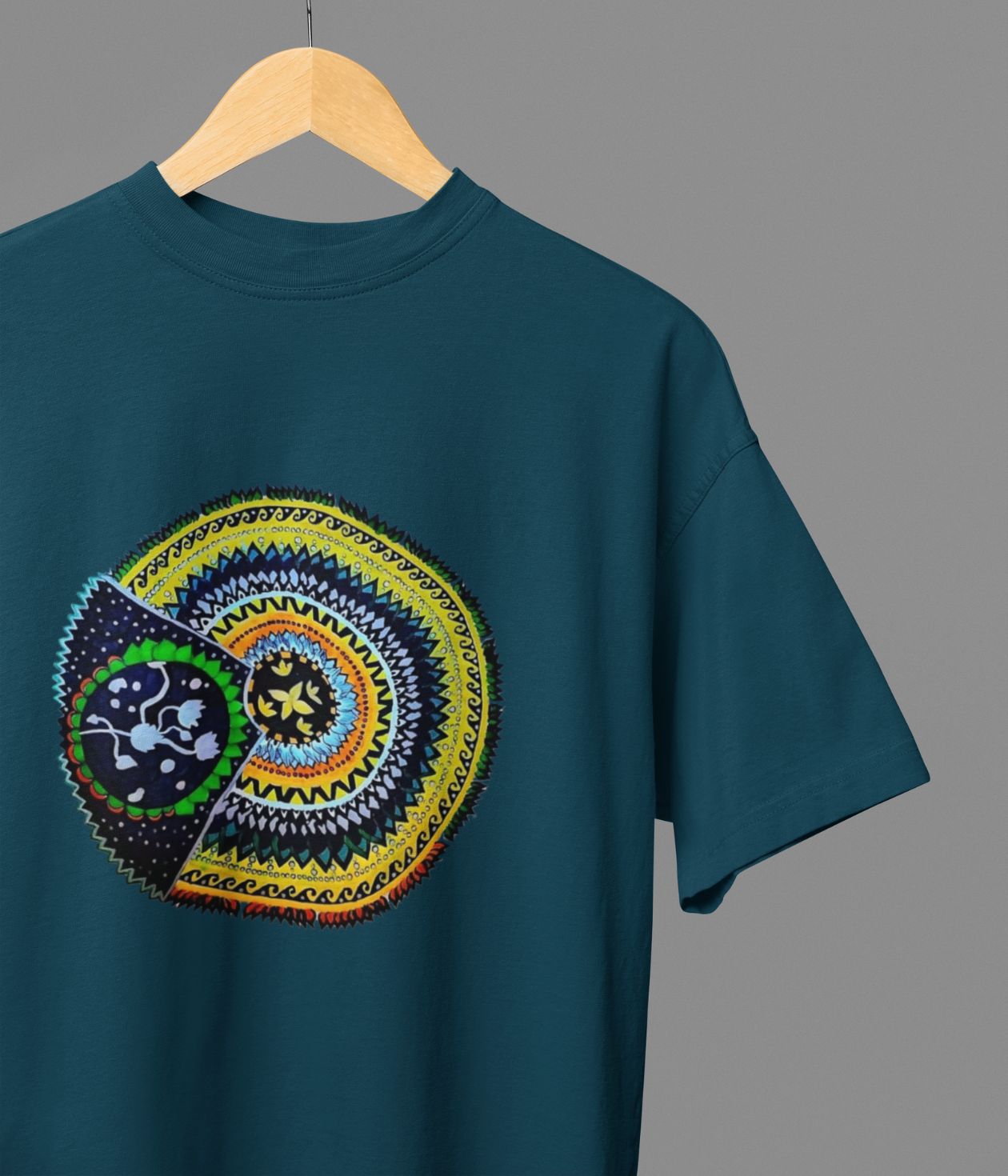 Sacred Spin - Oversized Classic T-Shirt - Dark