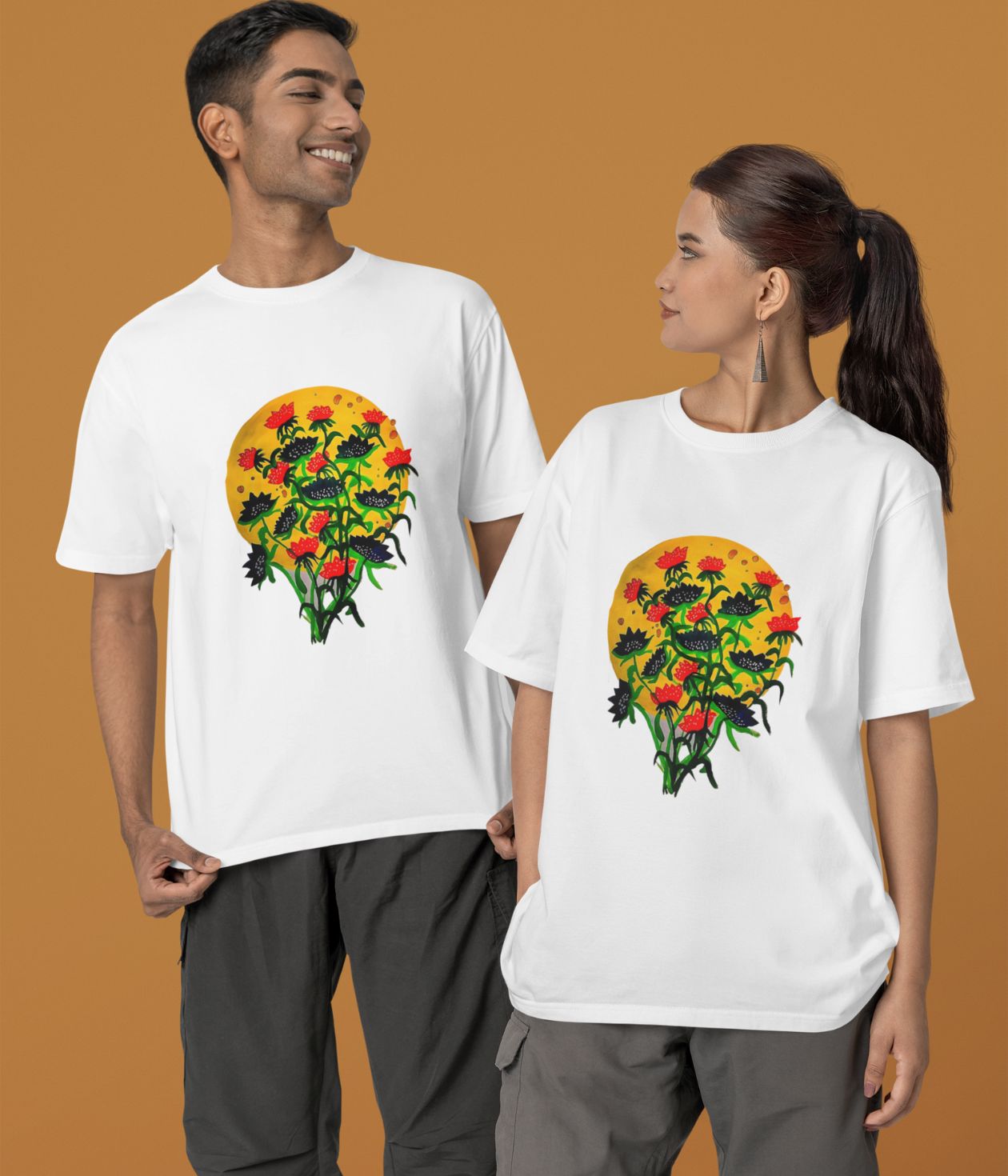 Floral Dusk - Terry Oversized T-Shirt