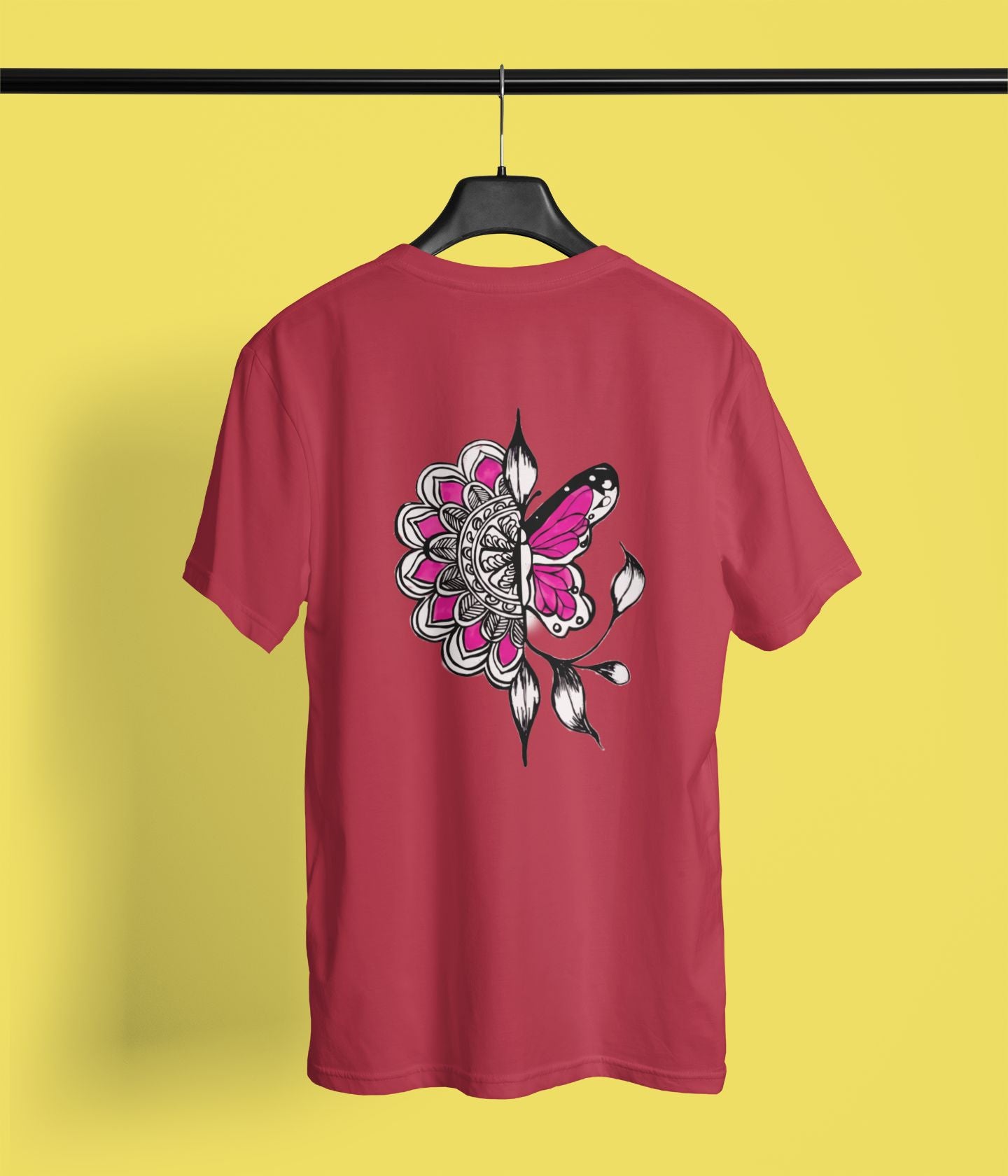 Butterfly Doodle - Unisex Classic T-Shirt - Dark - aiink