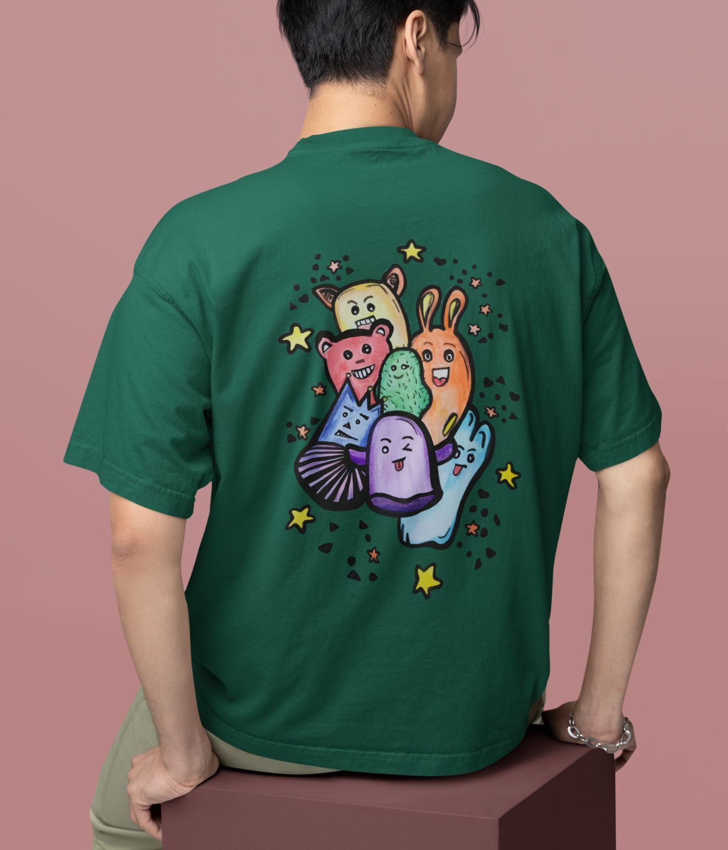 Coloriage Doodle - Oversized Classic T-Shirt - Dark - aiink