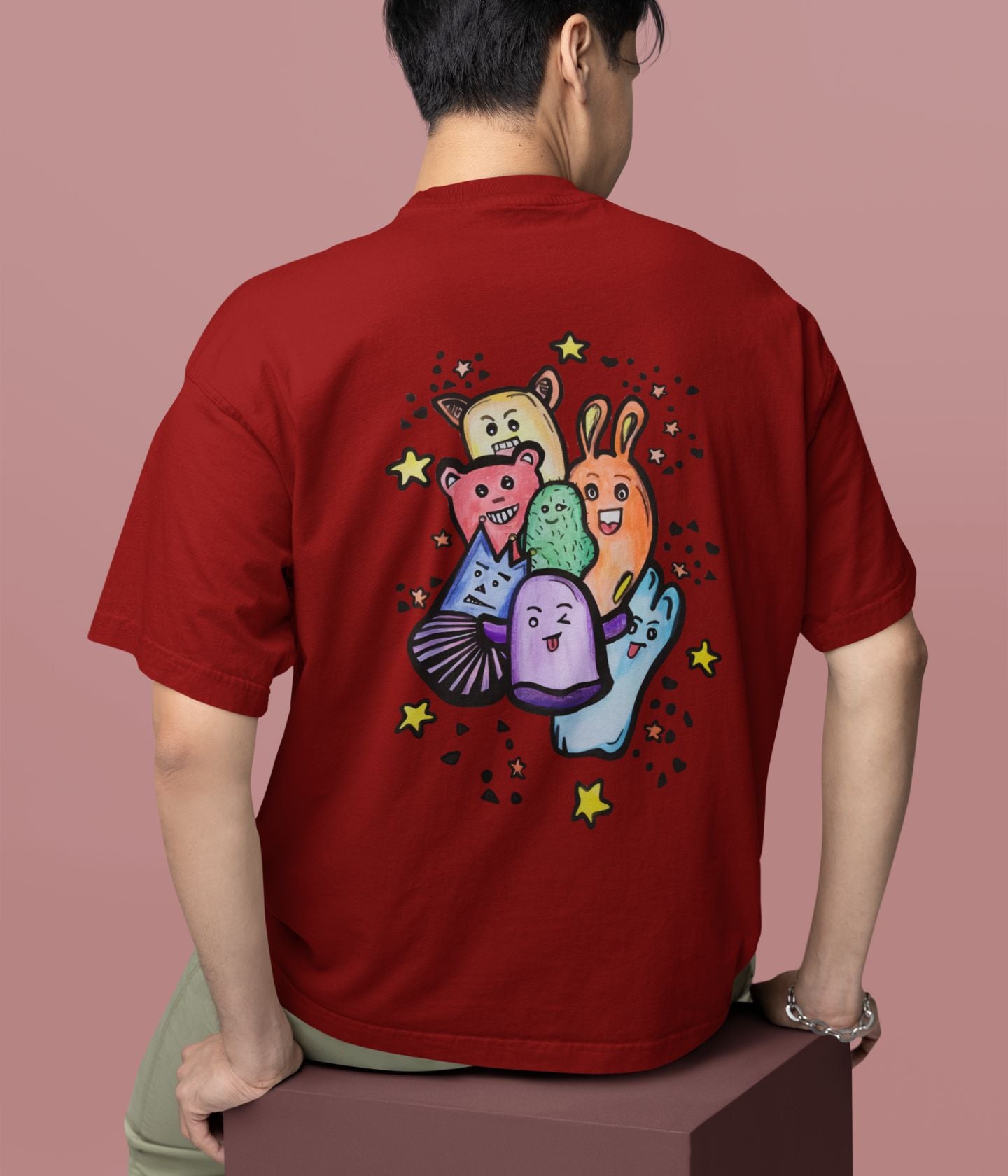 Coloriage Doodle - Oversized Classic T-Shirt - Dark - aiink