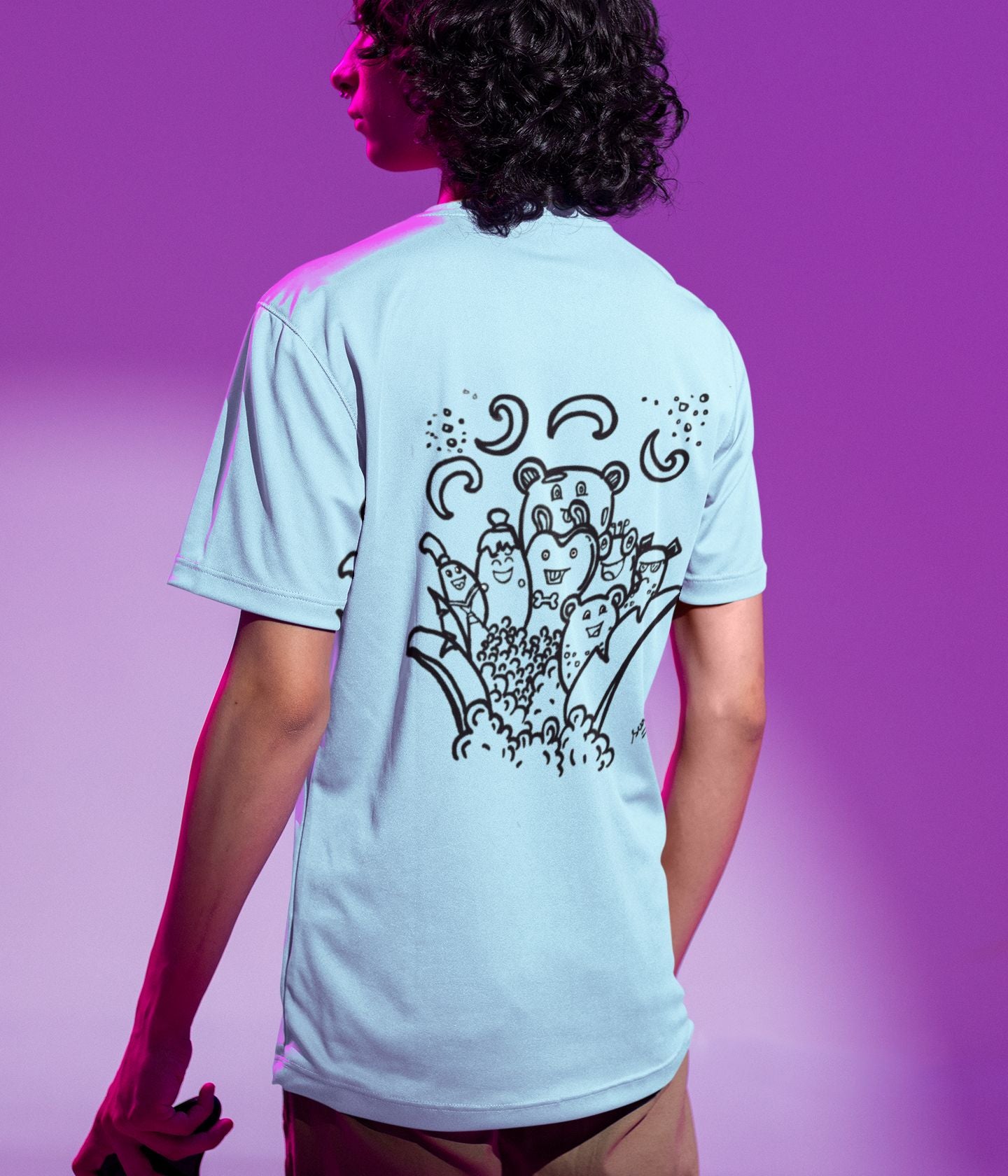 Cute Faces Doodle - Unisex Classic T-Shirt - aiink