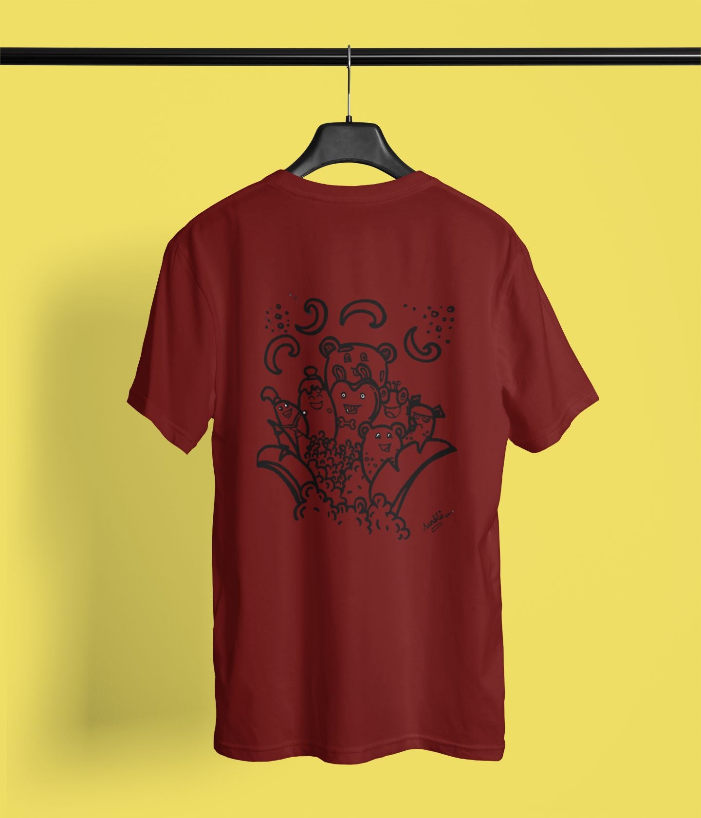 Cute Faces Doodle - Unisex Classic T-Shirt - Dark - aiink