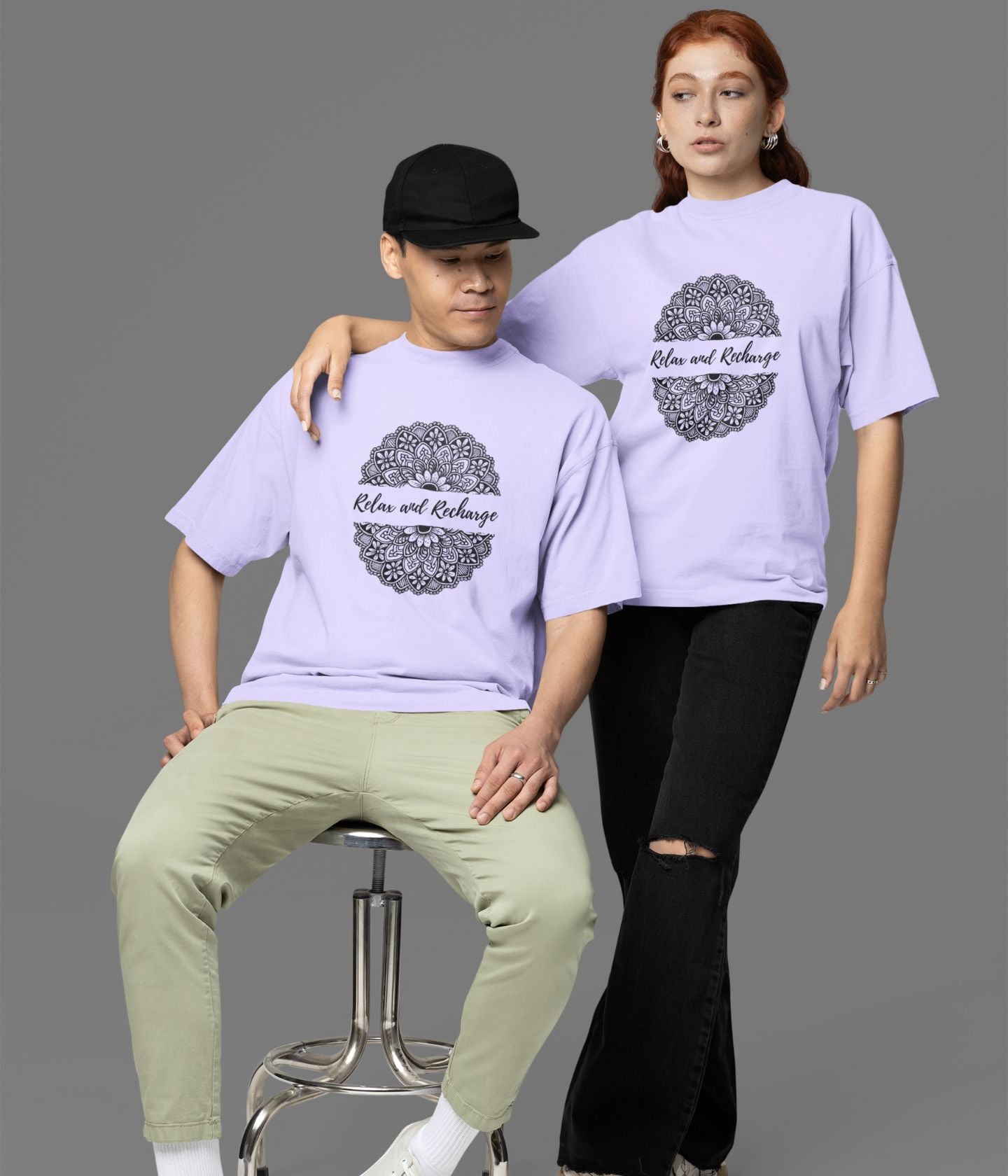 Relax And Recharge - Oversized Classic T-Shirt Ai Ink™