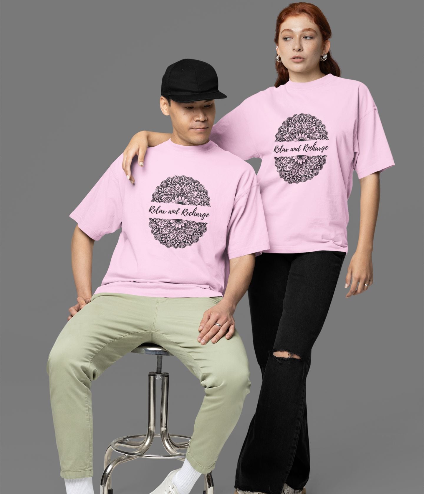 Relax And Recharge - Oversized Classic T-Shirt Ai Ink™