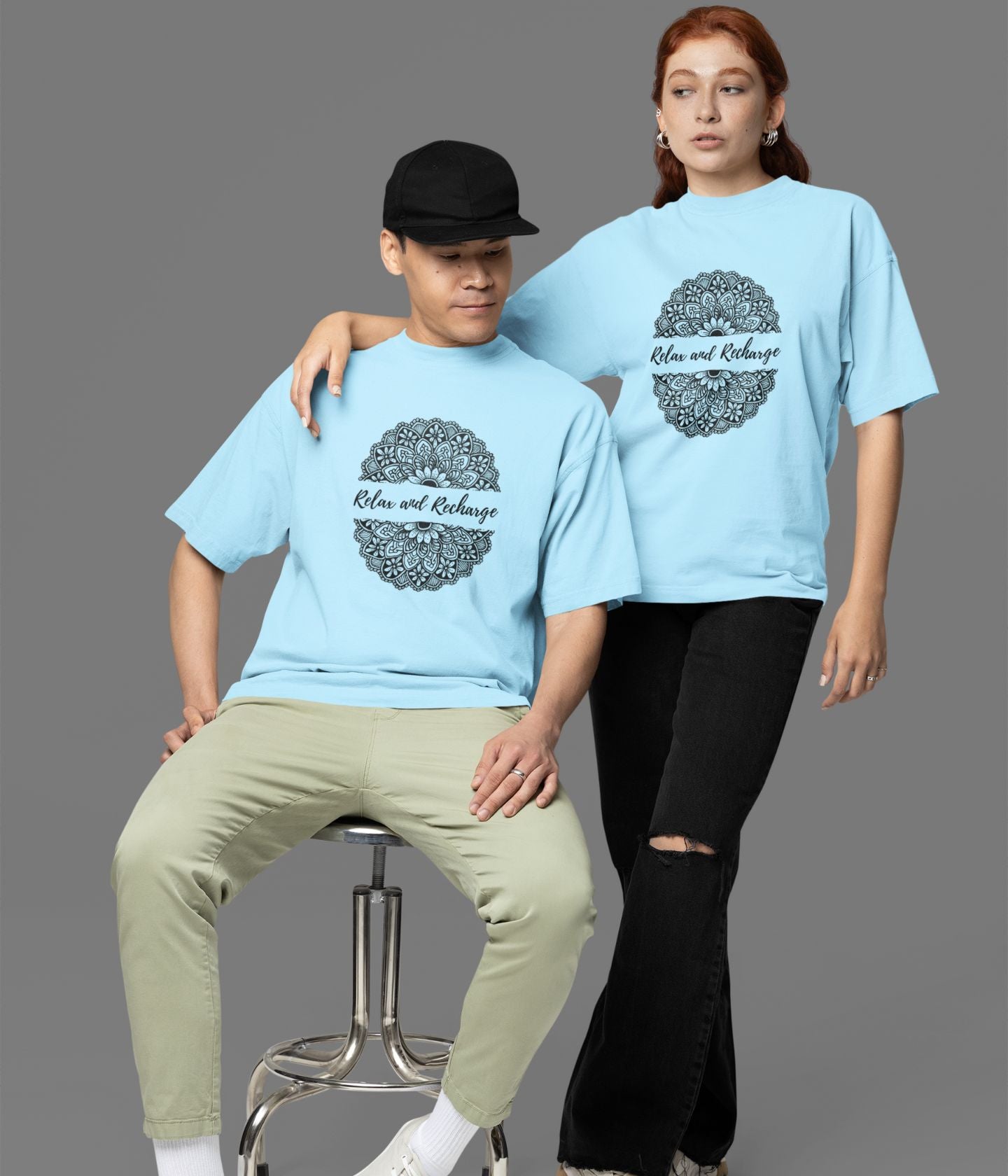 Relax And Recharge - Oversized Classic T-Shirt Ai Ink™