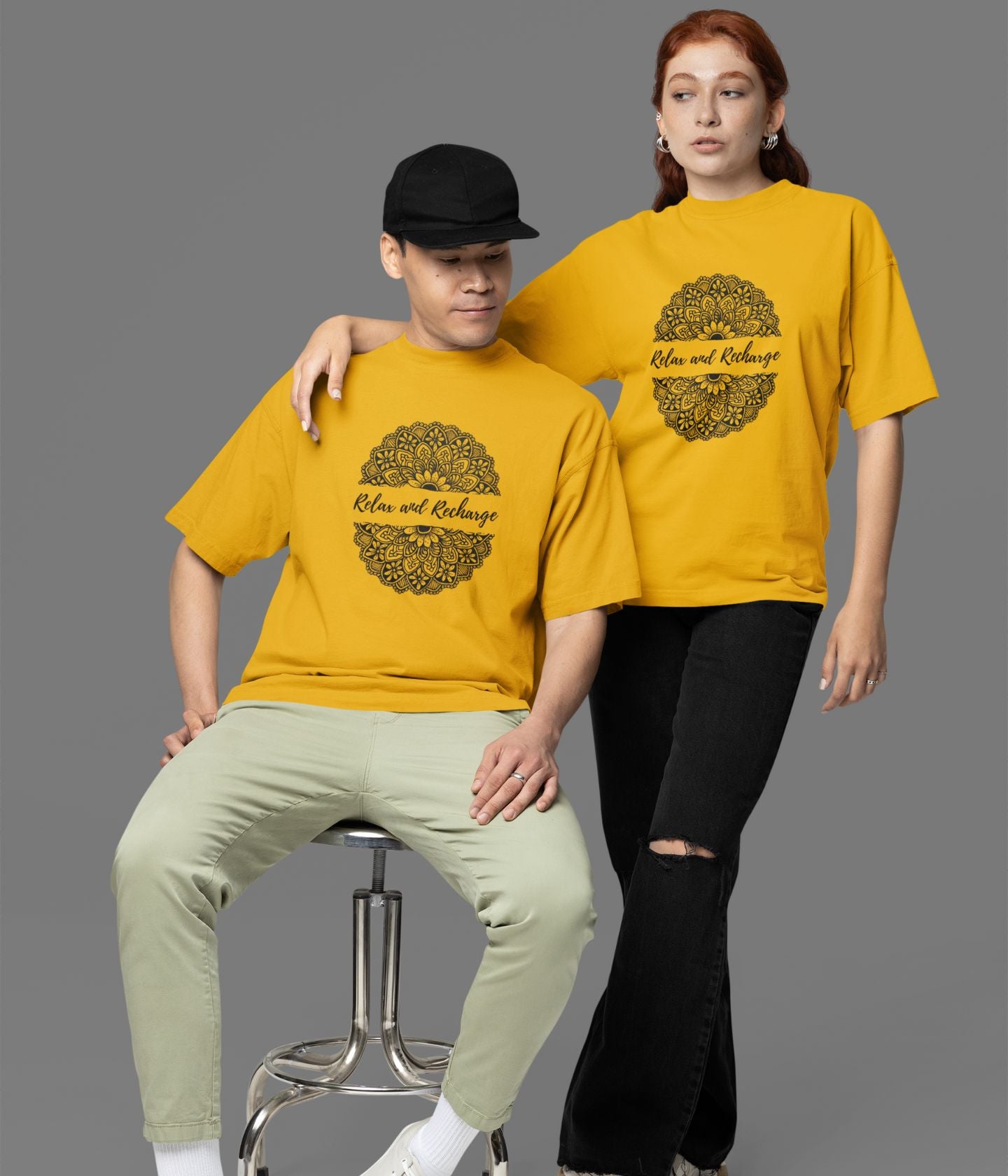 Relax And Recharge - Oversized Classic T-Shirt Ai Ink™