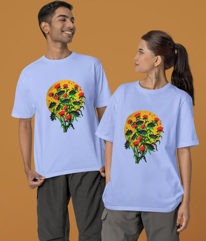 Floral Dusk - Terry Oversized T-Shirt