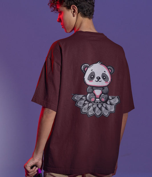 Pandamonium - Terry Oversized T-Shirt - Dark