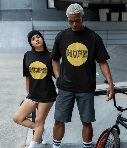 Hope - Terry Oversized T-Shirt - Dark