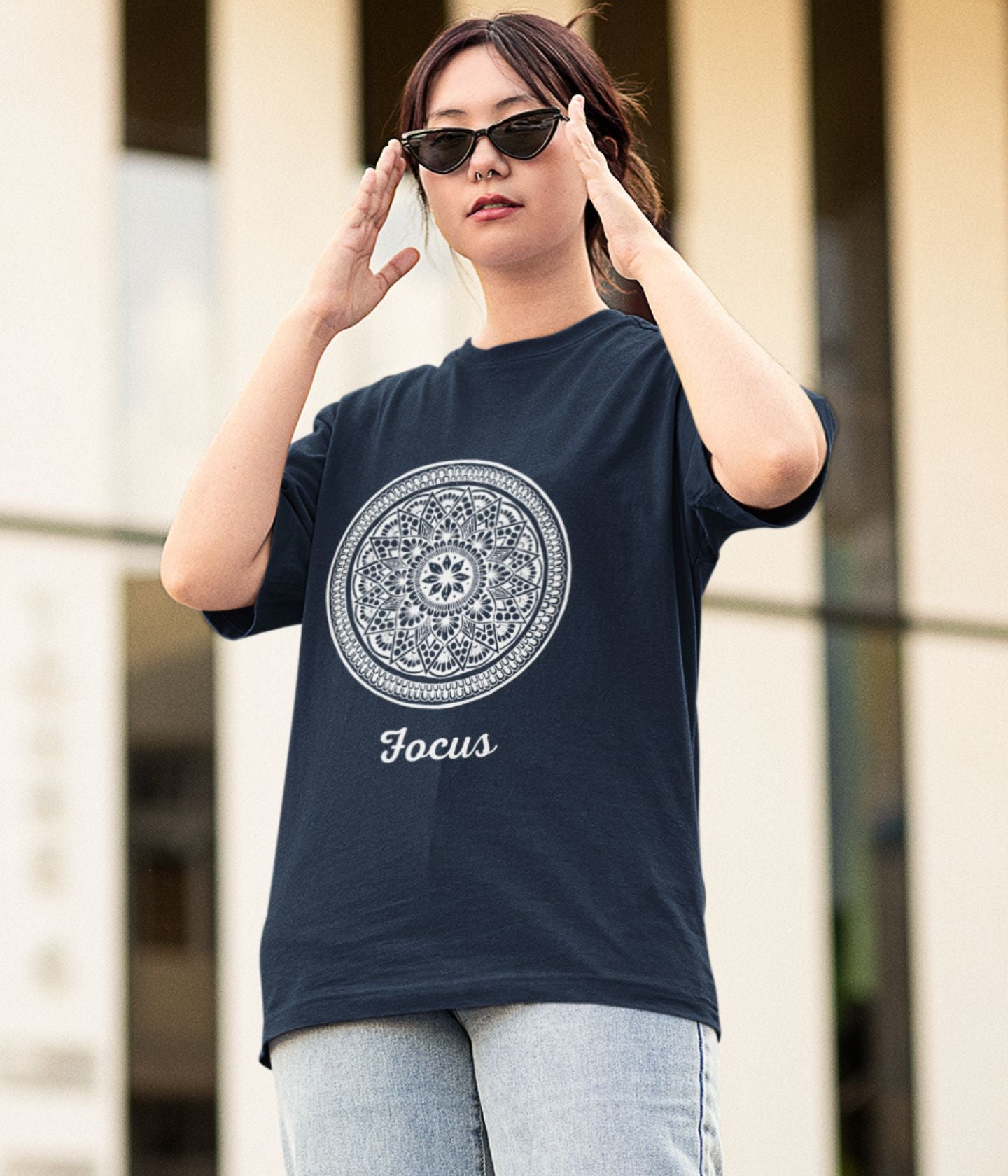 Focus - Terry Oversized T-Shirt - Dark