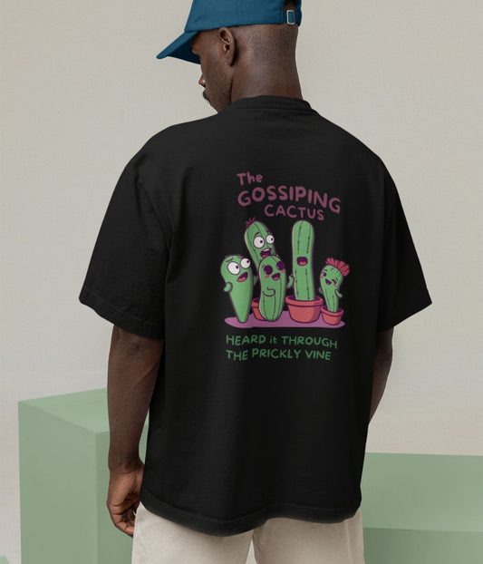 The Gossiping Cactus - Oversized Classic T-Shirt - Dark