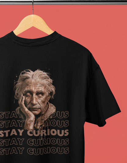 Stay Curious - Unisex Oversized Classic T-Shirt - Dark - aiink