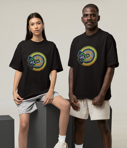 Sacred Spin - Oversized Classic T-Shirt - Dark