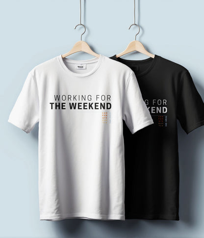 Working For The Weekend - Unisex Classic T-Shirt - White - aiink