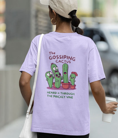 The Gossiping Cactus - Terry Oversized T-Shirt