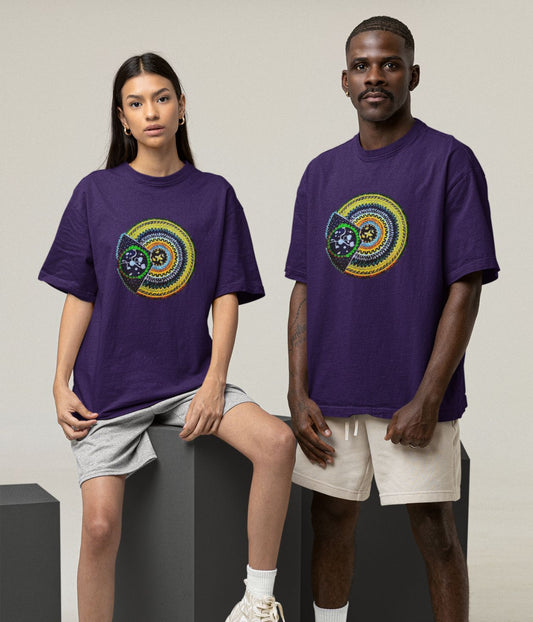 Sacred Spin - Oversized Classic T-Shirt - Dark