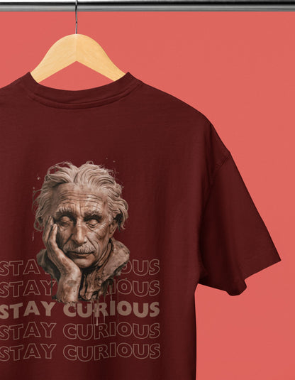 Stay Curious - Unisex Oversized Classic T-Shirt - Dark - aiink