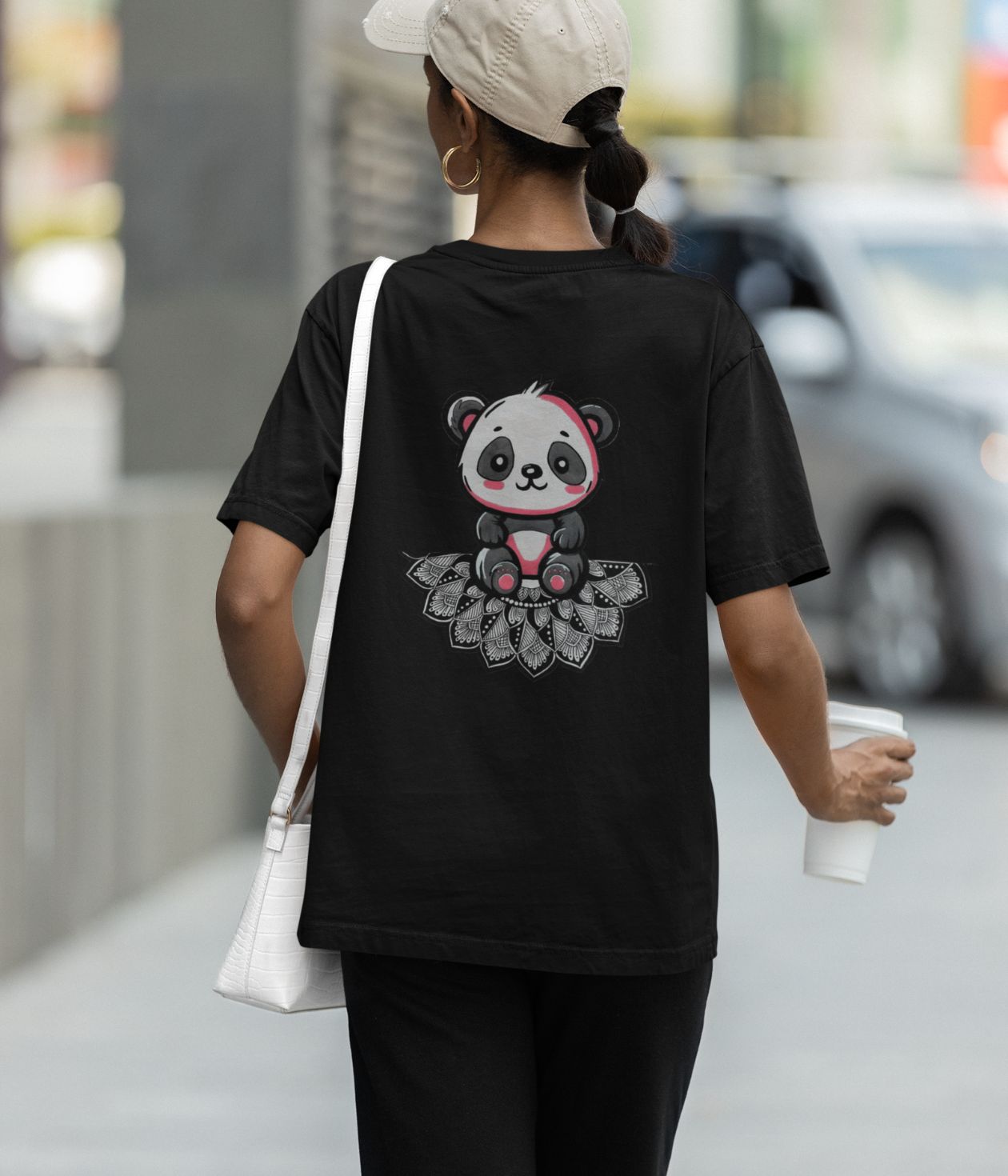 Pandamonium - Terry Oversized T-Shirt - Dark