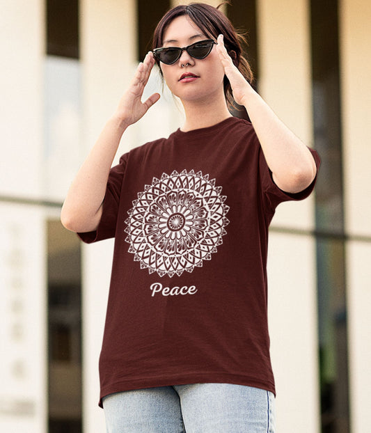 Peace - Terry Oversized T-Shirt - Dark