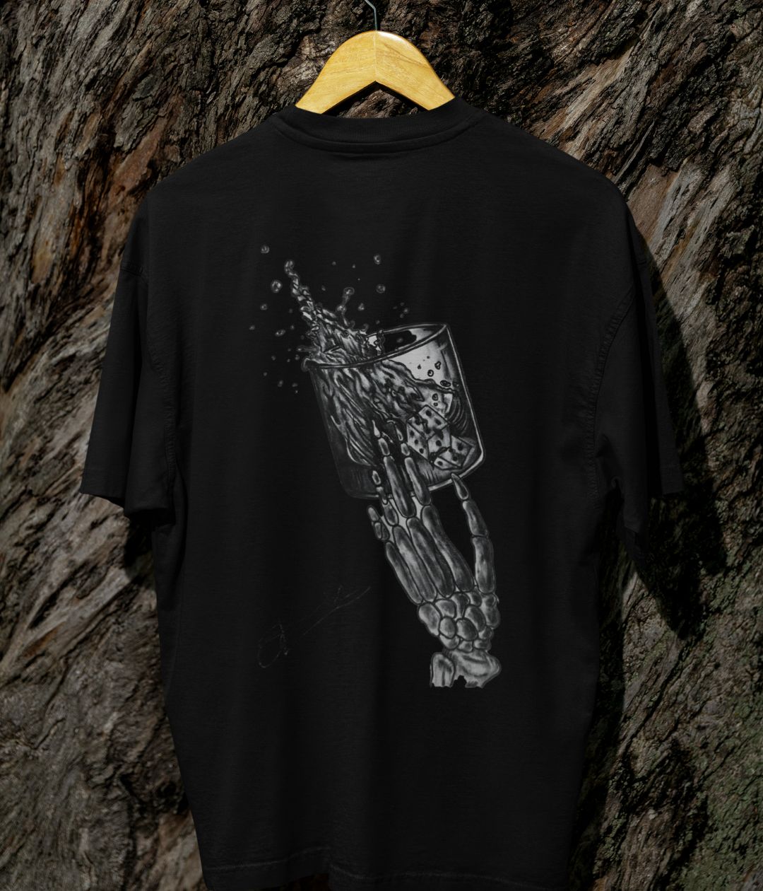 Death's Cheers - Terry Oversized T-Shirt - Dark