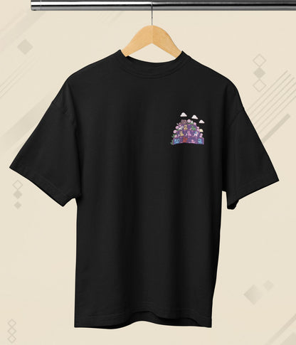 Pixel Zoo - Terry Oversized T-Shirt - Dark