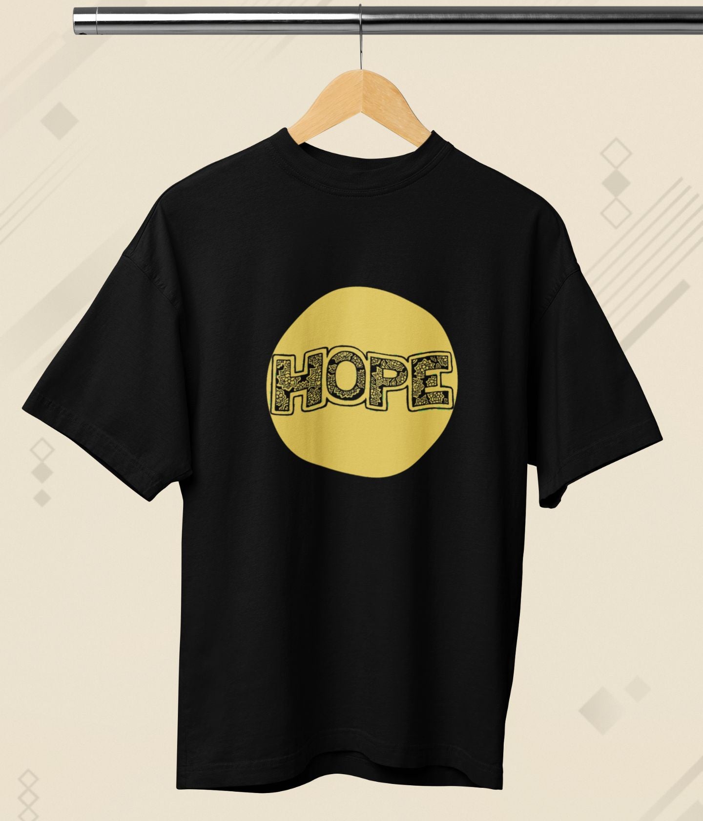 Hope - Terry Oversized T-Shirt - Dark