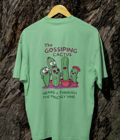 The Gossiping Cactus - Terry Oversized T-Shirt