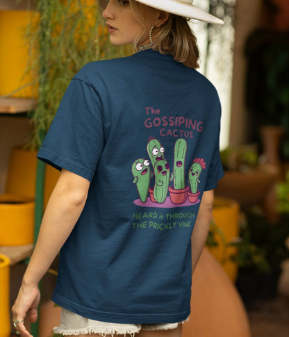 The Gossiping Cactus - Oversized Classic T-Shirt - Dark