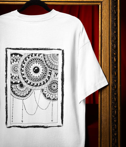 Mandala Frame - Terry Oversized T-Shirt