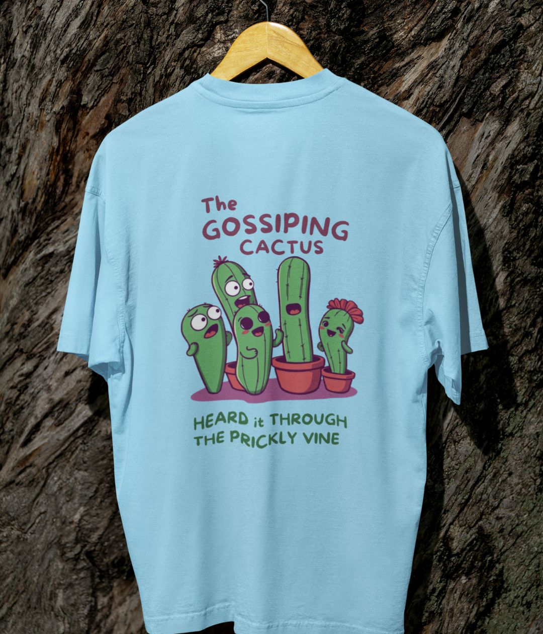 The Gossiping Cactus - Terry Oversized T-Shirt