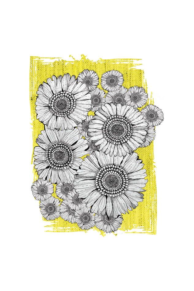 Sunflower Smiles - Unisex Oversized Classic T-Shirt - Dark - aiink