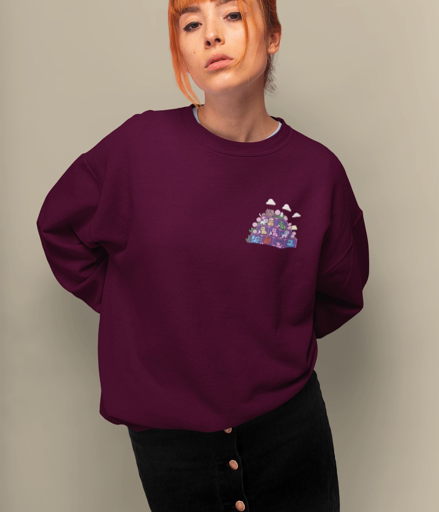 Pixel Zoo - Unisex Sweatshirt - Dark