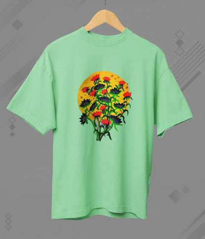 Floral Dusk - Terry Oversized T-Shirt